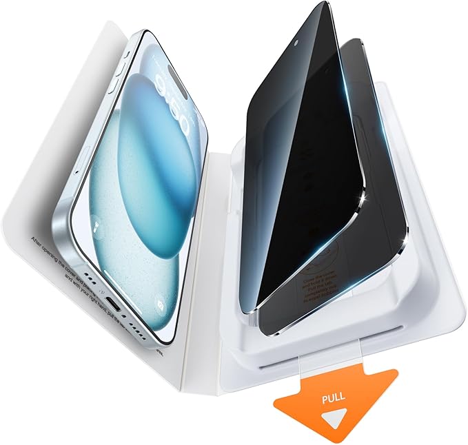 SMARTDEVIL 2 Pack for iPhone 15 Privacy Screen Protector, Military Grade by SmartDevil