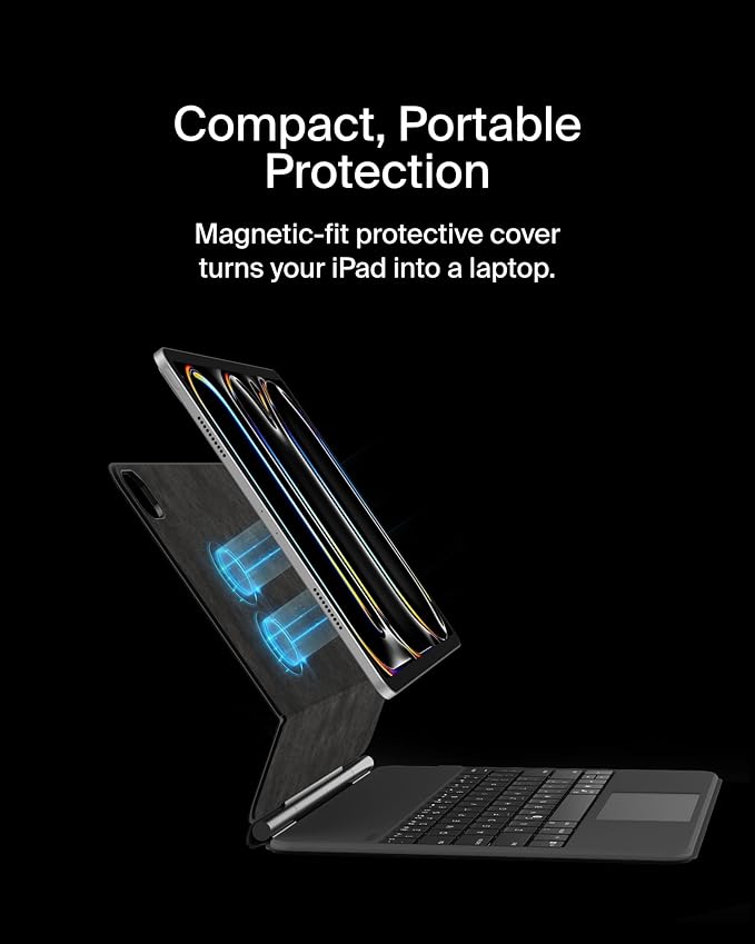 Belkin Pro Keyboard Case w/Magnetic Stand, Backlit Bluetooth Keyboard, Magnetic - Image 3
