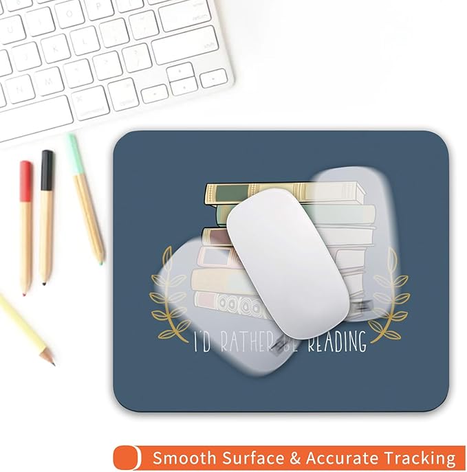 Square Mouse Pad Books, Personalized Premium-Textured Custom Mouse Mat Design - Image 4
