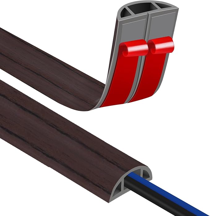 Floor Cord Covers for Wires 6FT Cable Hider Wire Cover Self Adhesive Cord Hider by JAHOMFAI