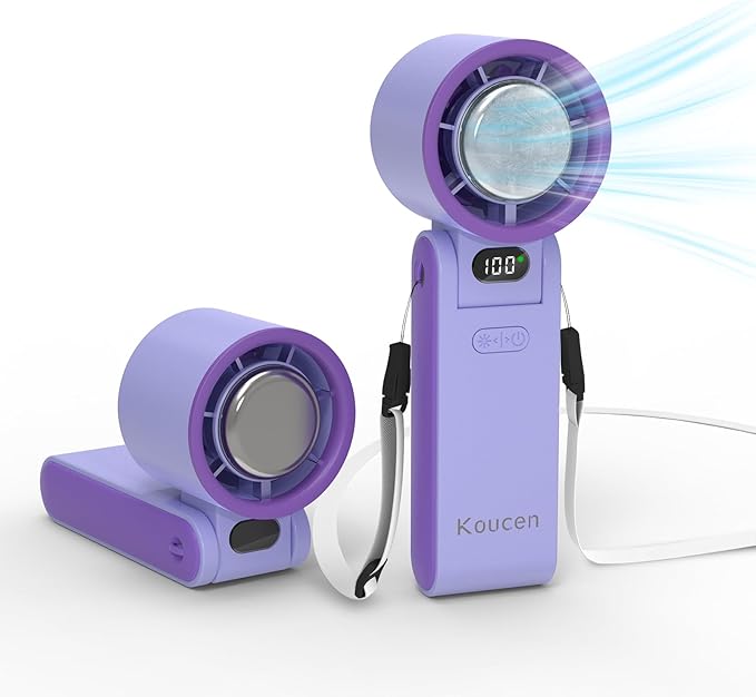 Portable Handheld Fan Rechargeable 100 Speeds Turbo Ice Cooling Fan Personal by Bringcomforttoeveryone