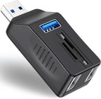 VIENON 5-Port USB 3.0 Hub with SD TF Card Reader, USB Extender Adapter with by vienon
