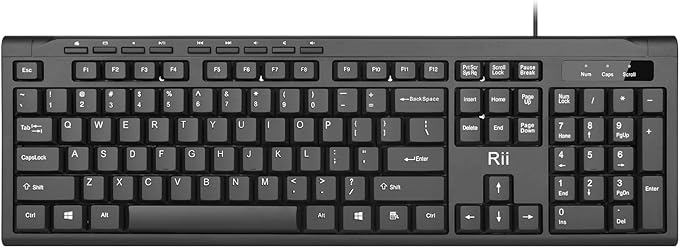 Rii RK907 Ultra-Slim Compact USB Wired Keyboard by Rii