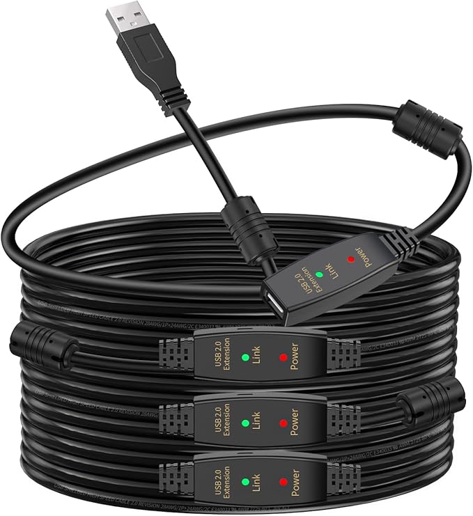 LDKCOK 150FT Active USB Extension Cable 2.0 Male to Female by LDKCOK