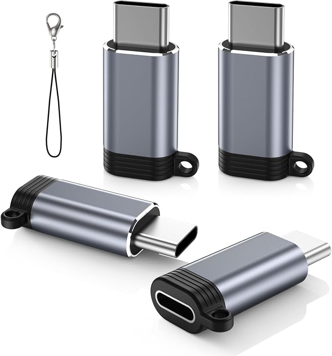 MoKo 4 Pack Lightning Female to USB C Male Adapter, iPhone to USB C Adapter by MoKo
