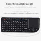 2.4GHz Touchpad Keyboard, A8 Mini Rechargeable Ultra-Thin Mini USB Backlit - Image 3