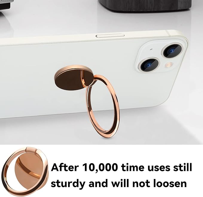 Metal Cell Phone Ring Holder Finger Ring Stand, 360 Degree Rotation Ring - Image 3