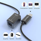 Cubilux USB C to SPDIF Transmitter, Unidirectional Type C to Optical Audio - Image 5