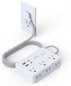 Surge Protector Power Strip 5 Ft Cord, Ultra Thin Flat Extension Cord by JcBlaon