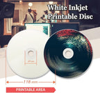 OPTIMUM CD-R Blank Disc 700MB 52X Moisture Resistant White Inkjet Hub Printable - Image 4