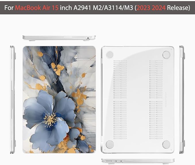 Teryeefi Compatible with A2941 M2/A3114 M3 MacBook Air 15 inch CaseRelease 2023 - Image 7