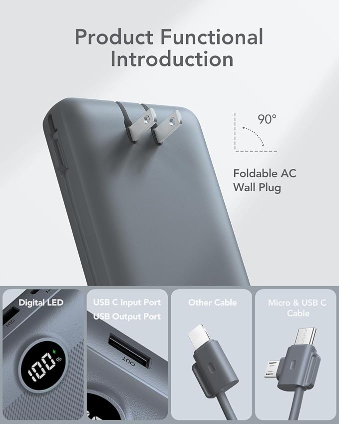 Portable Charger Power Bank 20000mAh, VRURC 22.5W Fast Charging Power Bank - Image 2