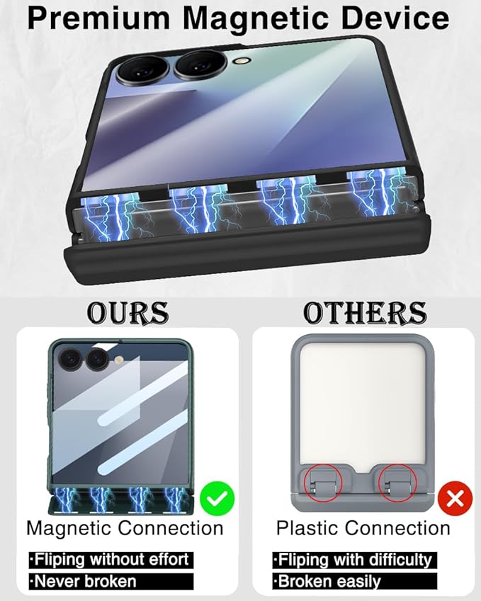 STORMTAL for Samsung Galaxy Z Flip 7 Case, Hinge Protection, Built-in Screen - Image 4