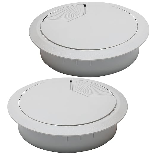 Desk Grommet 3-1/8", Desk Cord Hole Cover, Cable Grommet ABS Plastic, Desk Hole by BOPOREAE