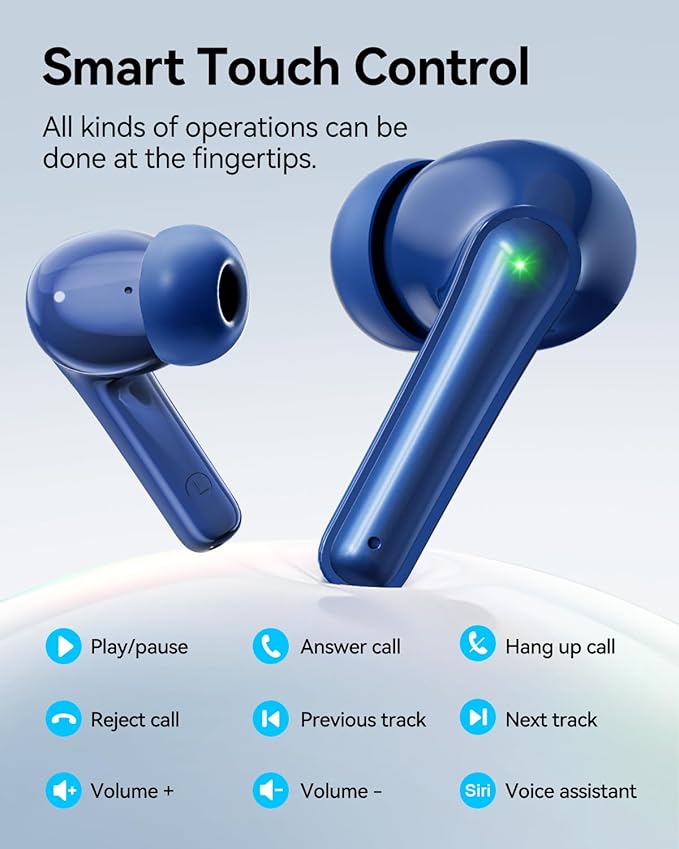 Wireless Earbuds, Deep Bass Stereo Sound, 40 Hours Playtime, Lightweight in-Ear - Image 5