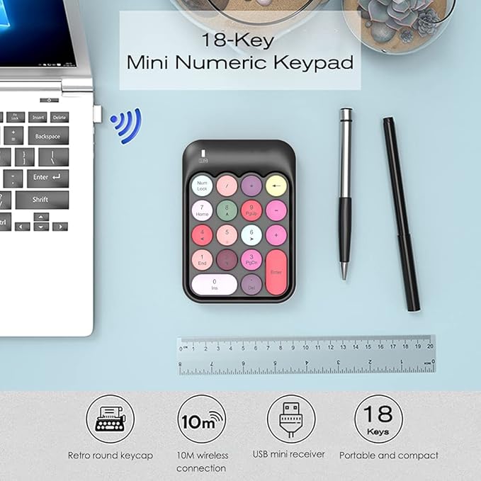 FELICON Wireless Numeric Keypad 18 Keys - Image 2