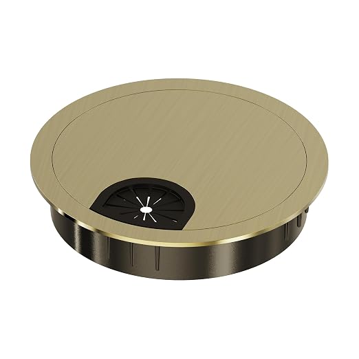 Desk Grommet 3-1/8 Inch 80mm, Zinc Alloy Computer Desk Wire Hole Cover by Unknown