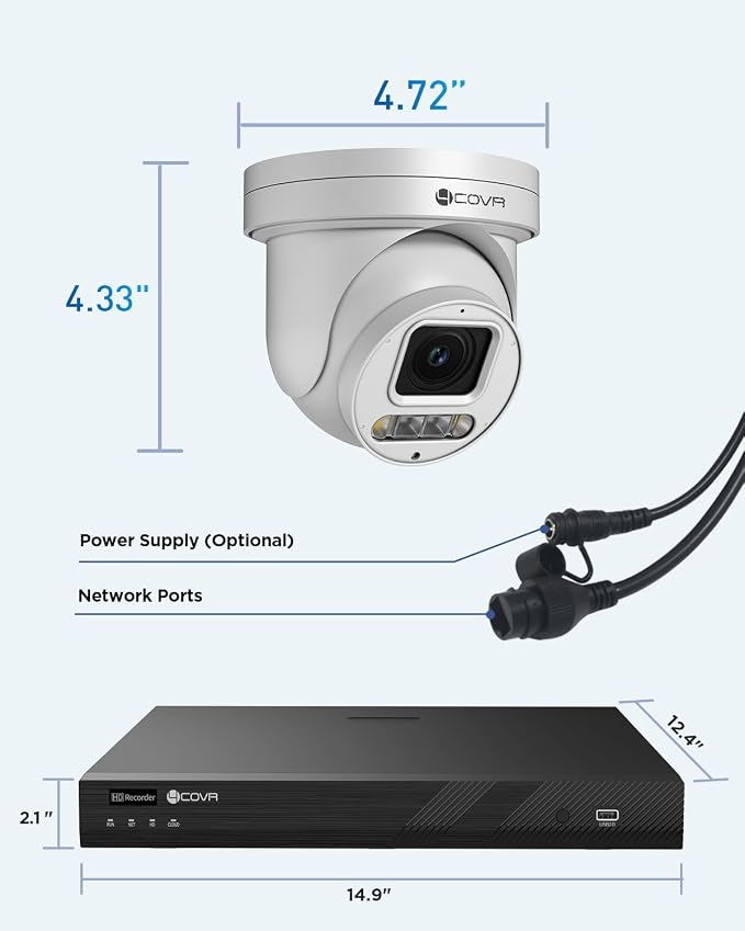 4COVR 16 Channel PoE PTZ Security Camera System 4K, 12X 5MP IP PTZ Camera Two - Image 9