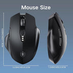 Wireless Mouse, Upgraded 2.4GHz Rechargeable Ergonomic Computer Mouse, 4 Levels - Image 6