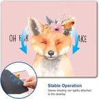 Mouse Pad, Cute Fox Mouse Pad for Women, Washable Square Cloth Mousepad for - Image 6