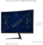 ViewSonic VX3218-PC-MHD 32 Inch Curved 1080p 1ms 180Hz Gaming Monitor - Image 6