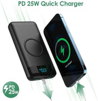 Wireless Portable Charger 30800mAh, 15W Wireless Charging USB C Power Bank - Image 2