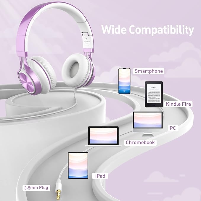 AILIHEN MS300 Purple Girl Headphones Wired - Image 5