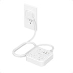 Extension Cord with Multiple Outlets 5 FT, TESSAN Small Flat Plug Power Strip by TESSAN
