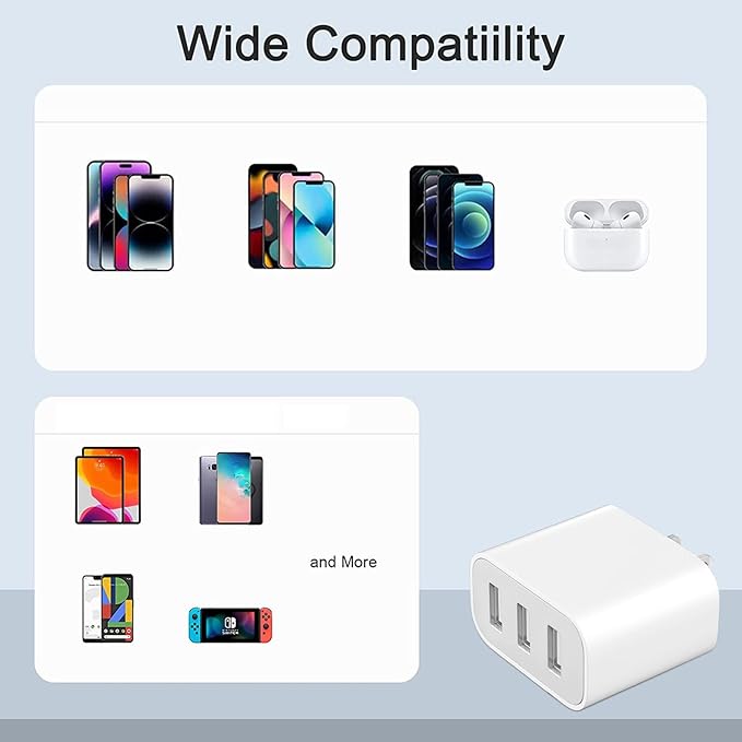 3-Port USB Wall Charger, Compatible - Image 7