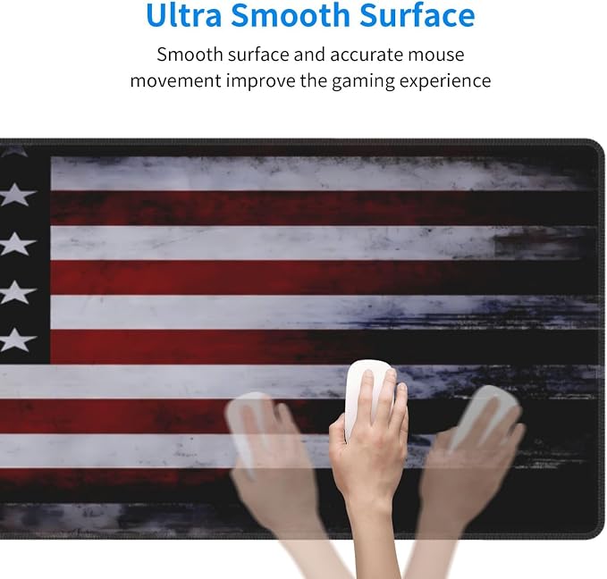Gaming Mouse Pad American Flag Mouse Mat Non-Slip Rubber Carpet Pad - Image 3