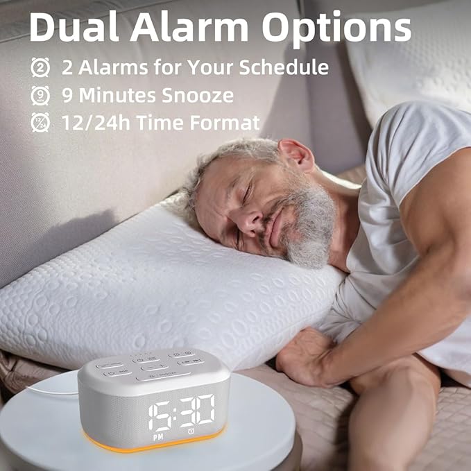 Brown Noise Machine Small Digital Alarm Clock Sound Machine - Image 3