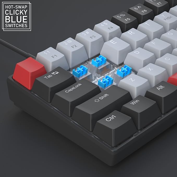 Gaming Keyboard and Mouse Combo, 60% Compact Mechanical Keyboard - Image 3