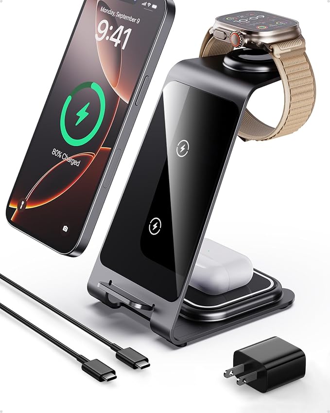 Intoval 3 in 1 Wireless Charging Station by Intoval
