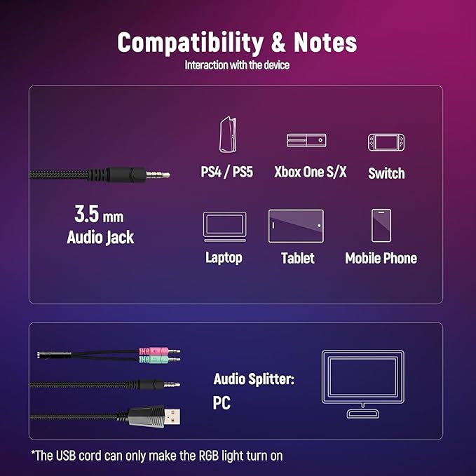 Gaming Headset for PC, Xbox Headset - Image 6