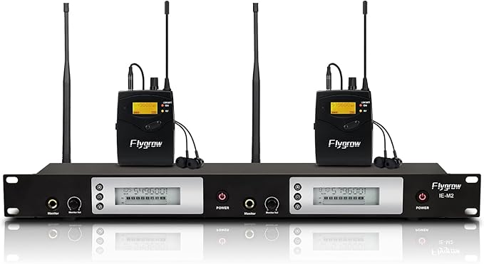UHF Dual Wireless in-Ear Monitor System by Flygrow
