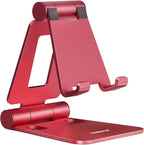 Nulaxy Dual Folding Cell Phone Stand, Fully Adjustable Foldable Desktop Phone by Nulaxy