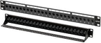 FGB 24 Port Cat6A Keystone Patch Panel, 1U by FGB