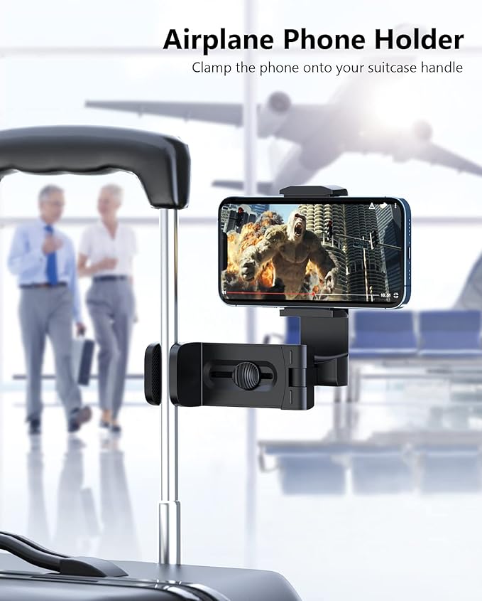 MiiKARE Airplane Travel Essentials Phone Holder, Universal Handsfree Phone Mount - Image 2