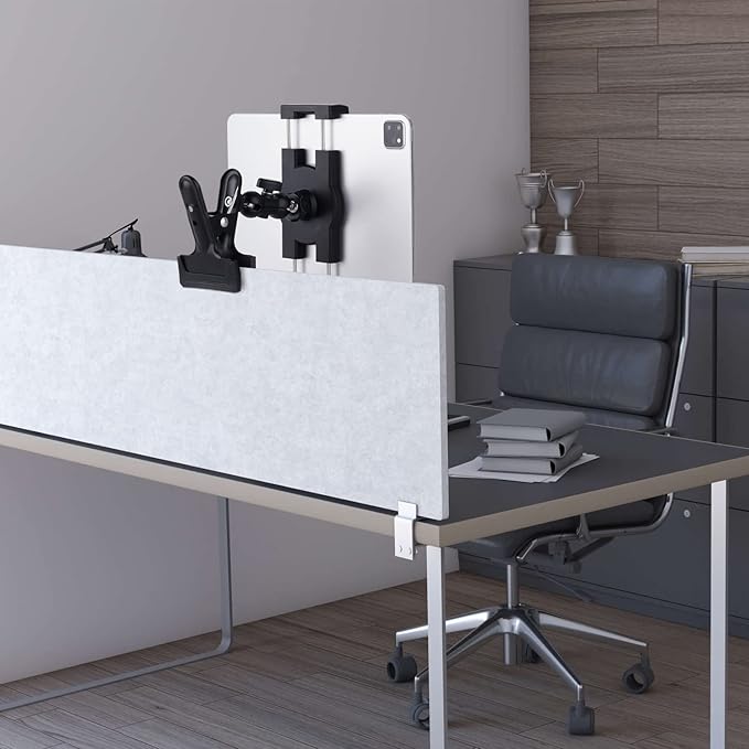 Clip Clamp Tablet Holder for Desk/Table/Glass Door/Desktop Baffle/Easel - Image 9