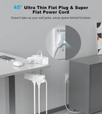 Dual Layer Desk Clamp Power Strip, 19 in 1 Desktop Edge Mount Surge Protector - Image 3
