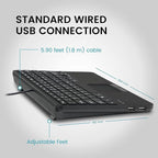 Perixx PERIBOARD-525 US, Wired Mini USB Keyboard - Image 6