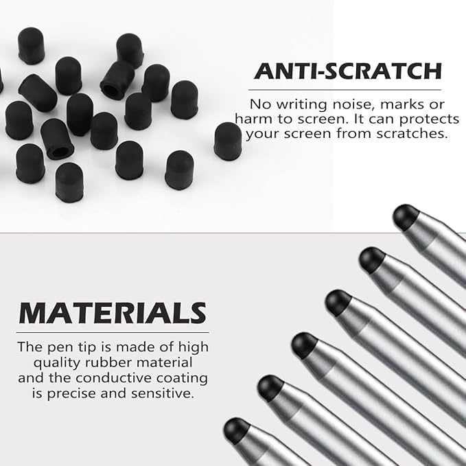 20 Pieces Replacement Tips Touch Screen Pens Tips Silicone Rubber - Image 3