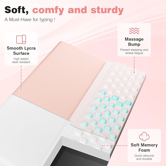 Ospelelf Ergonomic Keyboard Wrist Rest Pad Comfortable Keyboard Stand Riser - Image 3