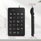Wired Number Pad, USB Numpad 23 Key Numeric Keypad Financial Accounting - Image 6