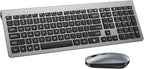 Wireless Keyboard and Mouse Combo, Ultra Slim Design Full Size Keyboard and 3 by QUASIO