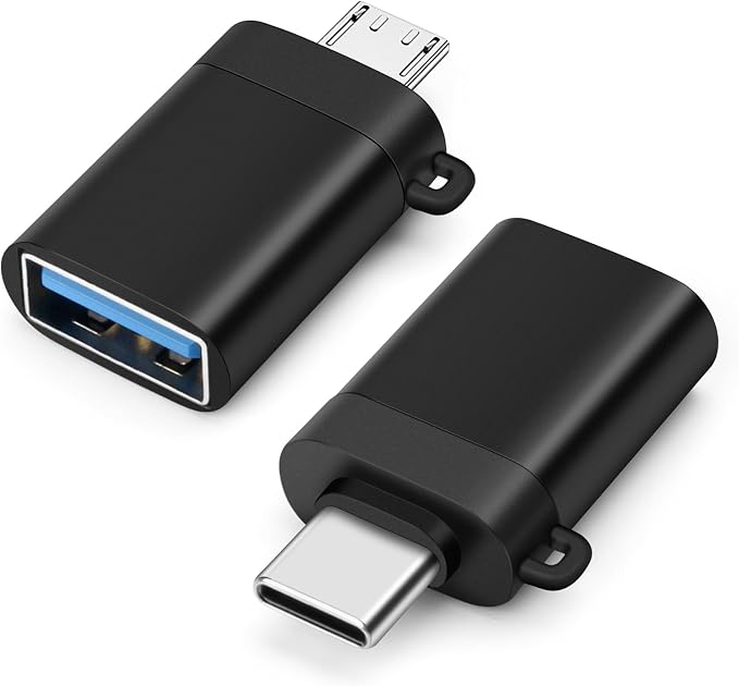BORLTER CLAMP OTG Micro/USB-C Adapter 2Pack, USB C to USB Adapter 3.0, Micro by BORLTERCLAMP