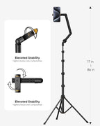 TODI 86" Tripod for iPhone, Phone Tripod Stand - Image 5
