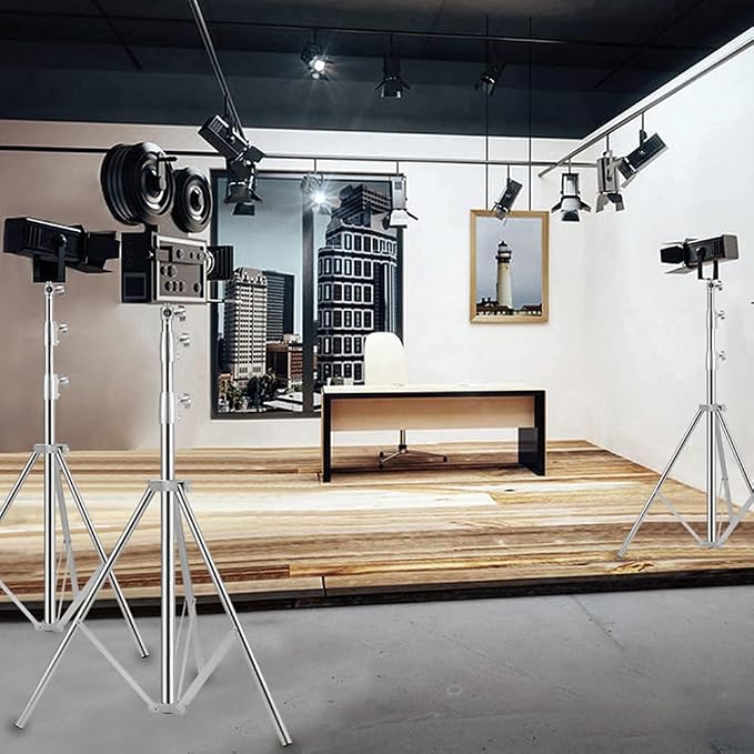 Stainless Steel Light Stand Photography, Spring Cushioned Heavy Duty Tripod - Image 6