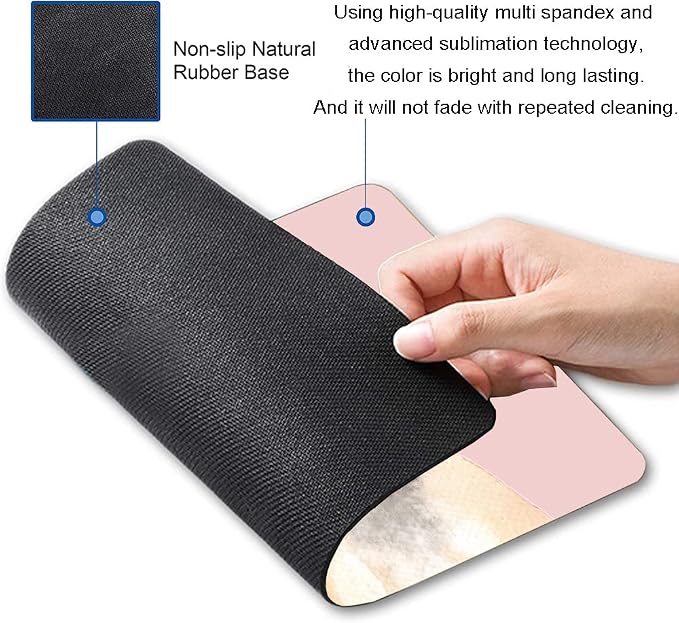 Mouse Pad, Cute Fox Mouse Pad for Women, Washable Square Cloth Mousepad for - Image 2