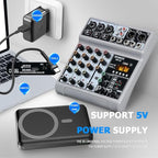 BOMGE Audio Mixer, Sound Board Mixing Console - Image 7